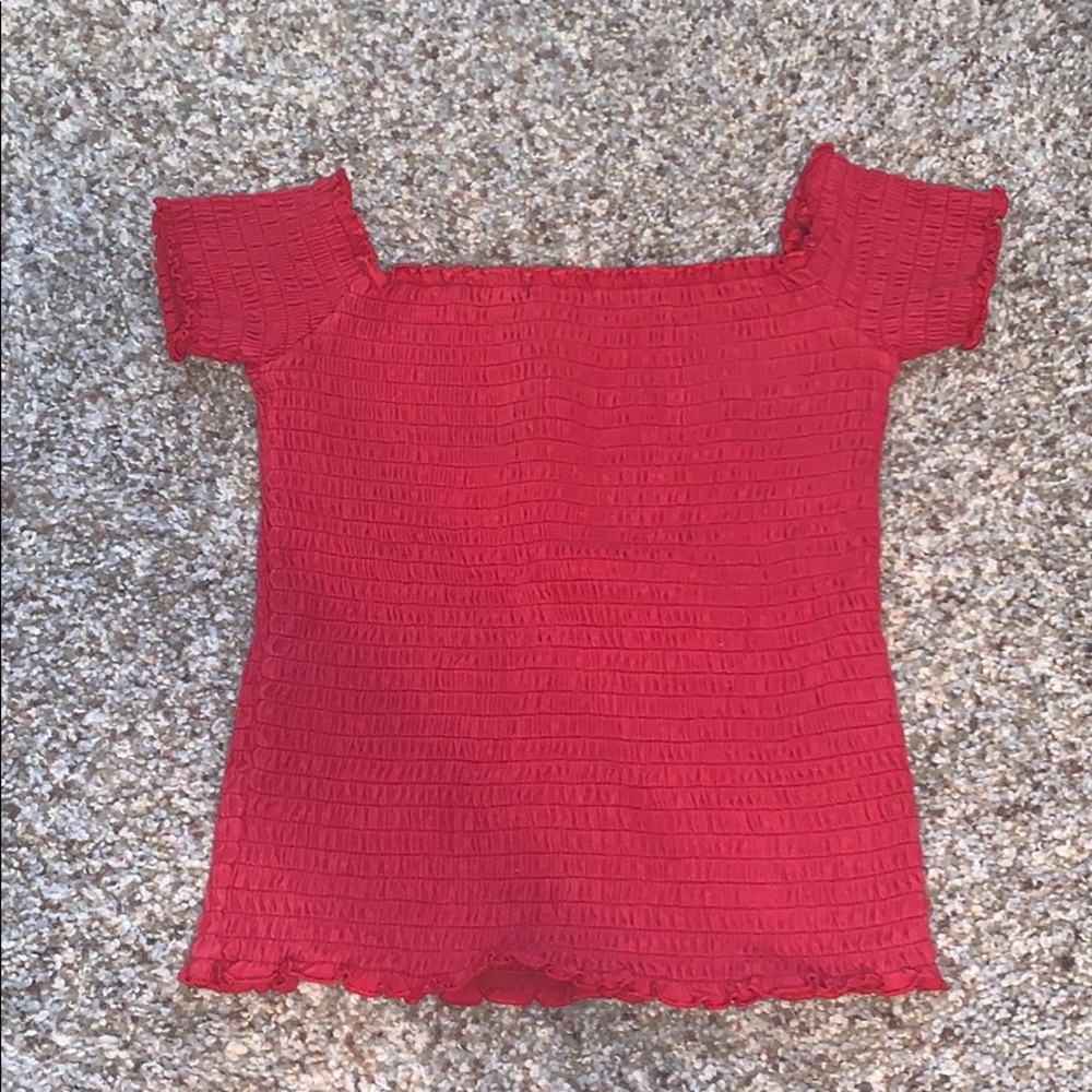 Smocked Hollister crop top.